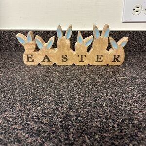 Easter Bunny Wood Word Block Decor